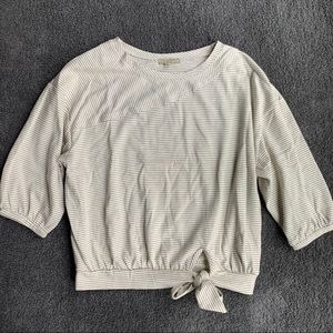 ROOLEE Polagram cream striped top